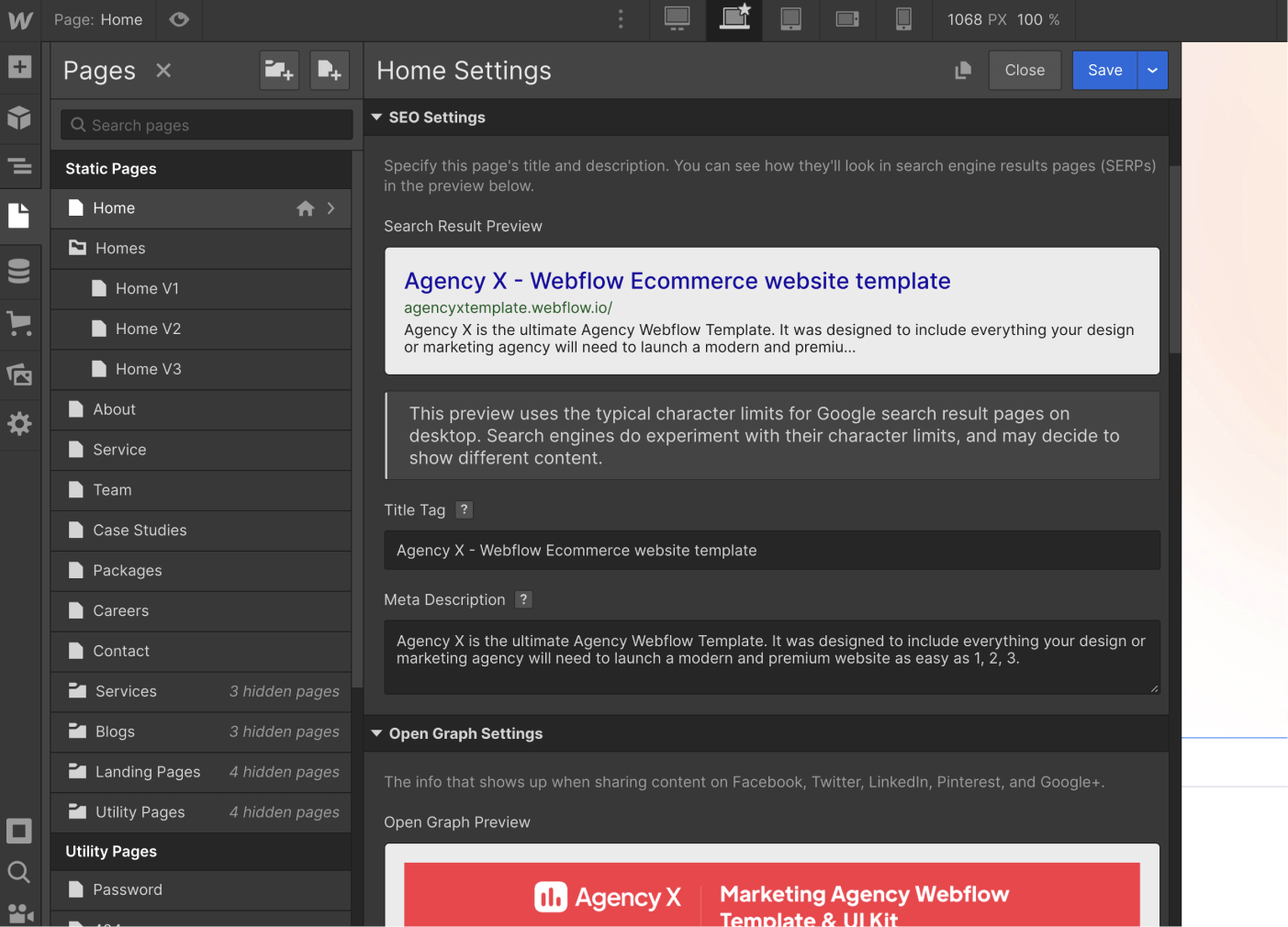 SEO - Agency X Webflow Template