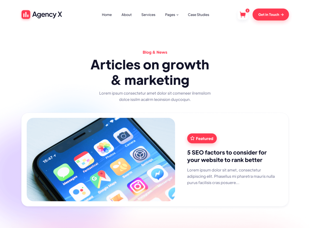 Blog V3 - Agency X Webflow Template