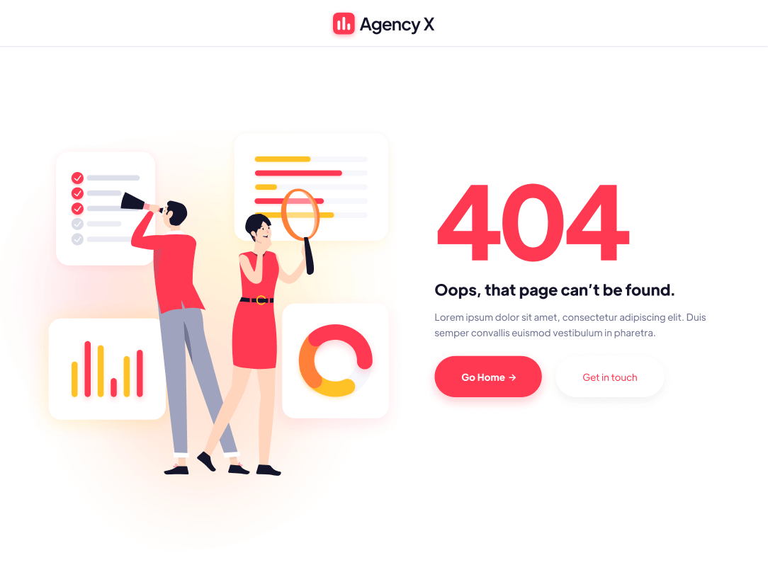 404 Not Found - Agency X Webflow Template