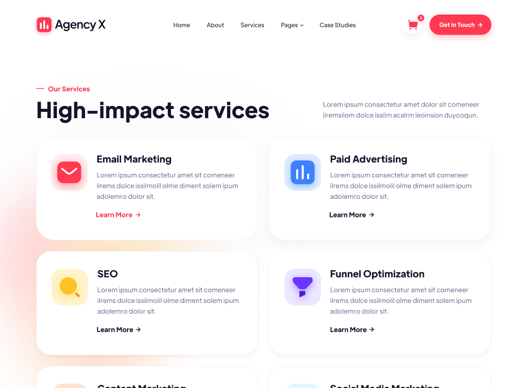 Services V1 - Agency X Webflow Template