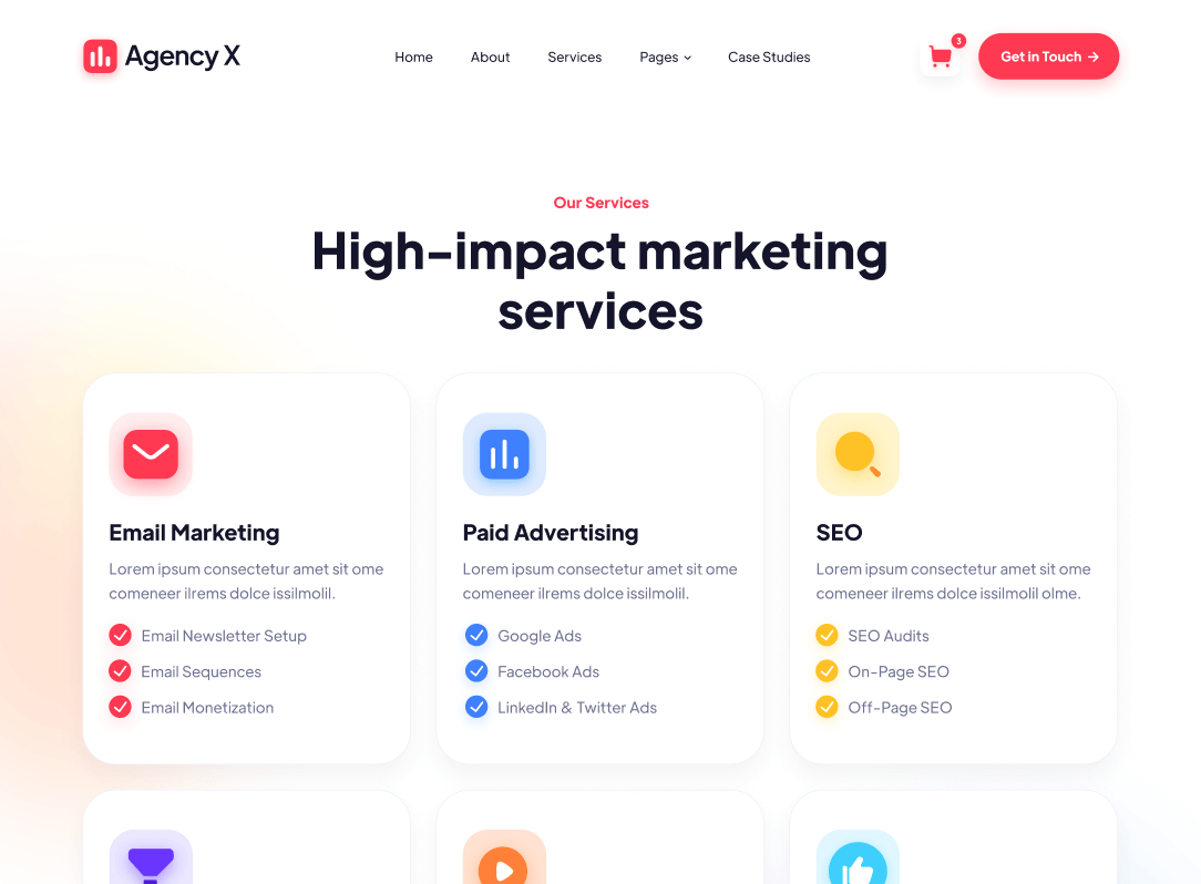 Services - Agency X Webflow Template