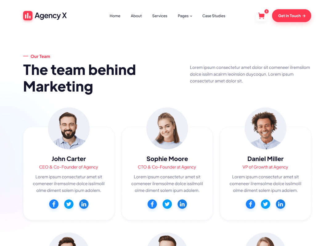 Team - Agency X Webflow Template